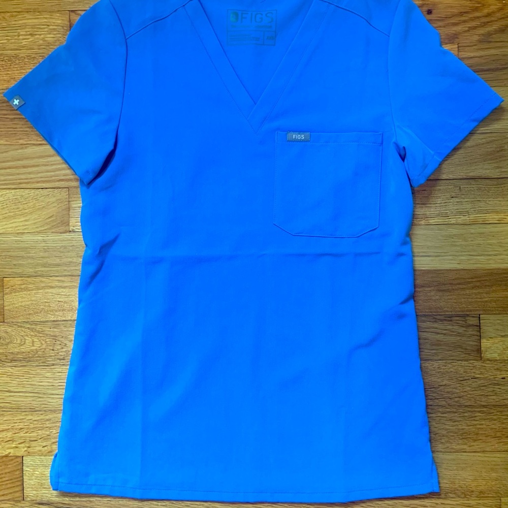 Figs blue scrub top